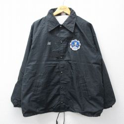 L★古着 長袖 ナイロン ジャケット メンズ 90年代 90s AIR CRAFT 飛行機 ラグラン USA製 黒 26mar12