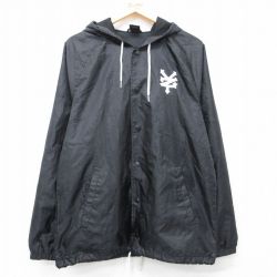 M★古着 長袖 ナイロン ジャケット パーカー メンズ ZooYork ラグラン 黒 26apr01