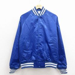 M★古着 長袖 ナイロン ジャケット メンズ 90年代 90s ラグラン USA製 青 26apr06