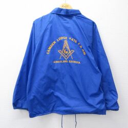90s ナイロンジャケット フリーメイソン ブルー M | 古着
