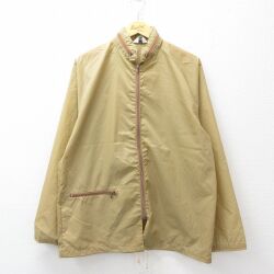M★古着 長袖 ナイロン ジャケット メンズ 80年代 80s ラグラン ベージュ系 26apr18