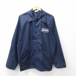 90s ラグランナイロンジャケット HAVOLINE ネイビー M | 古着
