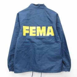 FEMA 90s ラグランナイロンジャケット ネイビー S | 古着