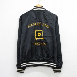 L★古着 長袖 ナイロン ジャケット メンズ 90年代 90s STANLEY HIPS TARGETS ラグラン USA製 黒他 26apr20