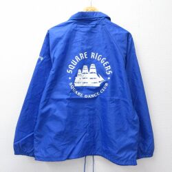 SQUARE RIGGERS 90s ラグランナイロンジャケット ブルー M | 古着