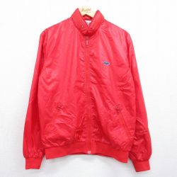 ラコステ 80s ナイロンジャケット ワンポイントロゴ レッド M | 古着