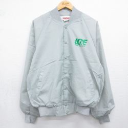 90s ラグランナイロンジャケット LG&E グレー L | 古着
