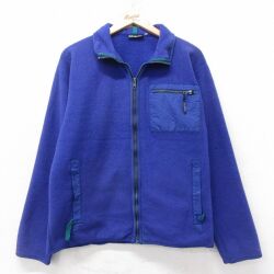 M★古着 パタゴニア patagonia 長袖 フリース ジャケット レディース 90年代 90s カナダ製 青 25dec12