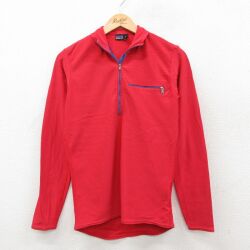【20%OFF】パタゴニア 90s ハーフジップトップス レッド S | 古着