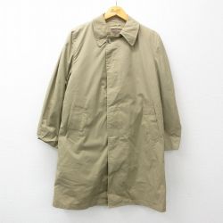 【50%OFF】L★古着 ロンドンフォグ 長袖 ステンカラー コート メンズ 80年代 80s ロング丈 ベージュ カーキ 内側ボア 24jan23 中古 アウター