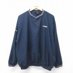 XL★古着 長袖 ジャケット メンズ 90年代 90s ノースウエスト クルーネック USA製 紺 ネイビー 24sep06 中古 アウター ジャンパー ブルゾン