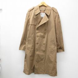 L★古着 ロンドンフォグ 長袖 トレンチ コート メンズ 90年代 90s ロング丈 USA製 茶 ブラウン 内側ブランケット 24oct04 中古 アウター