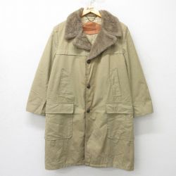 【50%OFF】XL★古着 ウールリッチ WOOLRICH 長袖 コート メンズ ロング丈 ベージュ他 カーキ 内側ファー 24oct17 中古 アウター