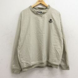 L★古着 長袖 ジャケット メンズ 90年代 90s DC4 Vネック USA製 ベージュ カーキ 24nov07 中古 アウター ジャンパー ブルゾン