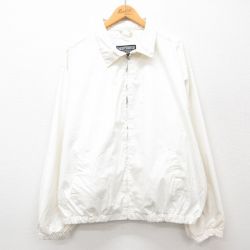 XL★古着 長袖 ジャケット スイングトップ メンズ 90年代 90s 大きいサイズ 白 ホワイト 24nov08 中古 アウター ジャンパー ブルゾン