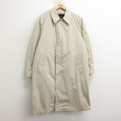 XL★古着 ロンドンフォグ 長袖 ステンカラー コート メンズ 80年代 80s ロング丈 ベージュ カーキ 内側ファー 24nov21 中古 アウター