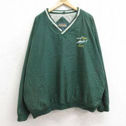 XL★古着 長袖 ジャケット メンズ 00年代 00s ヘリコプター CMMC 大きいサイズ Vネック 緑 グリーン 24dec02 中古 アウター ジャンパー ブルゾン