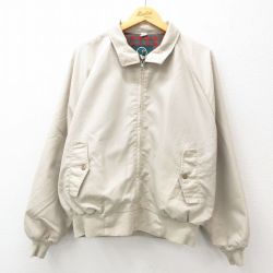 XL★古着 長袖 ジャケット スイングトップ メンズ 90年代 90s 大きいサイズ ラグラン USA製 ベージュ カーキ 24dec10 中古 アウター ジャンパー ブルゾン