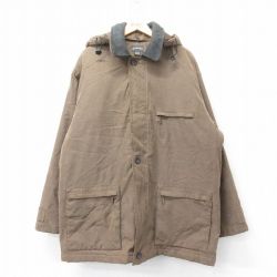 XL★古着 セントジョンズベイ 長袖 ジャケット メンズ 大きいサイズ ロング丈 茶 ブラウン 内側キルティング 【spe】 24dec12 中古 アウター ジャンパー ブルゾン