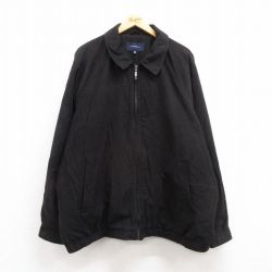 XL★古着 長袖 ジャケット スイングトップ メンズ 大きいサイズ ラグラン 黒 ブラック 24dec13 中古 アウター ジャンパー ブルゾン