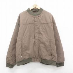 XL★古着 長袖 ダービー ジャケット メンズ 90年代 90s 大きいサイズ 濃ベージュ カーキ 24dec16 中古 アウター ジャンパー ブルゾン
