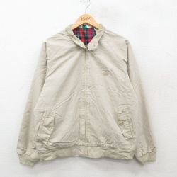 L★古着 IZOD 長袖 ジャケット スイングトップ メンズ 90年代 90s ワンポイントロゴ ラグラン ベージュ カーキ 24dec16 中古 アウター ジャンパー ブルゾン