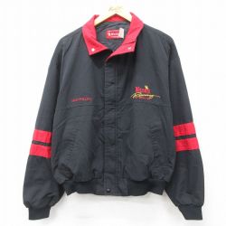 XL★古着 スイングスター 長袖 ジャケット メンズ 90年代 90s ウィンストン USA製 黒他 ブラック 24dec18 中古 アウター ジャンパー ブルゾン
