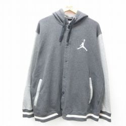 【50%OFF】XL★古着 長袖 スウェット ジャケット パーカー メンズ 00年代 00s マイケルジョーダン エアジョーダン 大きいサイズ グレー他 霜降り 25jan06 中古 アウター ジャンパー ブルゾン