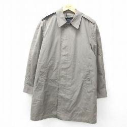 L★古着 ロンドンフォグ 長袖 ステンカラー コート メンズ 90年代 90s ロング丈 USA製 グレー 25jan06 中古 アウター