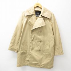M★古着 長袖 ジャケット メンズ 90年代 90s ロング丈 USA製 ベージュ カーキ 25jan10 中古 アウター ジャンパー ブルゾン