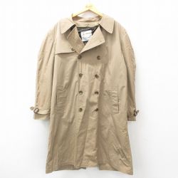 L★古着 ロンドンフォグ 長袖 トレンチ コート メンズ 90年代 90s ロング丈 ベージュ カーキ 内側ファー 【spe】 25jan10 中古 アウター