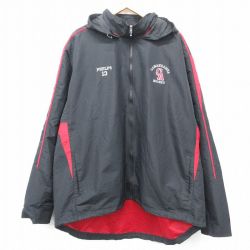 【50%OFF】XL★古着 ホロウェイ 長袖 ジャケット パーカー メンズ 90年代 90s BRAVES 大きいサイズ 黒 ブラック 内側メッシュ 25jan22 中古 アウター ジャンパー ブルゾン