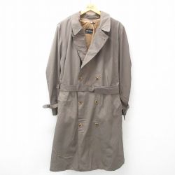 XL★古着 ピエールカルダン pierre cardin 長袖 トレンチコート メンズ 90年代 90s 大きいサイズ ロング丈 濃グレー系 25jan23 中古 アウター