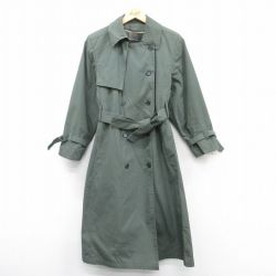 【50%OFF】M★古着 ロンドンフォグ 長袖 トレンチ コート メンズ 90年代 90s　ロング丈 USA製 濃緑 グリーン 【spe】 25jan25 中古 アウター