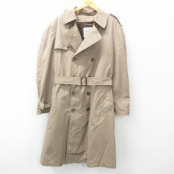 【50%OFF】XL★古着 ロンドンフォグ 長袖 トレンチ コート メンズ 90年代 90s ロング丈 USA製 ベージュ カーキ 内側ファー 25jan28 中古 アウター
