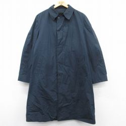 【50%OFF】XL★古着 ロンドンフォグ 長袖 ステンカラー コート メンズ 90年代 90s 大きいサイズ ロング丈 紺 ネイビー 内側ファー 25feb04 中古 アウター