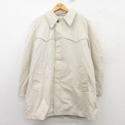 XL★古着 ロンドンフォグ 長袖 ジャケット メンズ 90年代 90s ロング丈 ベージュ カーキ 内側ファー 25feb04 中古 アウター ジャンパー ブルゾン
