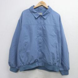 XL★古着 長袖 ダービー ジャケット メンズ 00年代 00s 大きいサイズ コットン 薄紺 ネイビー 25feb03 中古 アウター ジャンパー ブルゾン