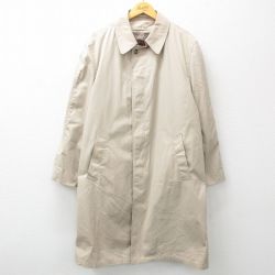 XL★古着 長袖 ステンカラー コート メンズ 90年代 90s 大きいサイズ ロング丈 USA製 ベージュ カーキ 内側ファー 25feb03 中古 アウター