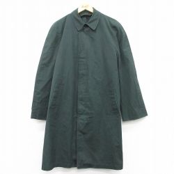 L★古着 ロンドンフォグ 長袖 ステンカラー コート メンズ 90年代 90s ロング丈 緑 グリーン 25feb08 中古 アウター