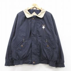 【50%OFF】XL★古着 長袖 ジャケット メンズ 00年代 00s ゴルフ 大きいサイズ 紺 ネイビー 25feb08 中古 アウター ジャンパー ブルゾン