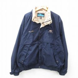 XL★古着 長袖 ジャケット メンズ DFA 大きいサイズ 紺 ネイビー 25feb12 中古 アウター ジャンパー ブルゾン