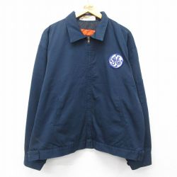XL★古着 レッドキャップ 長袖 ワーク ジャケット メンズ 00年代 00s ゼネラルエレクトリック 大きいサイズ 紺 ネイビー 内側キルティング 【spe】 25feb12 中古 アウター ジャンパー ブルゾン