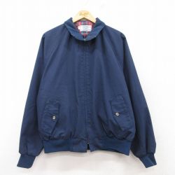 XL★古着 長袖 ジャケット メンズ 90年代 90s ラグラン USA製 紺 ネイビー 25feb13 中古 アウター ジャンパー ブルゾン