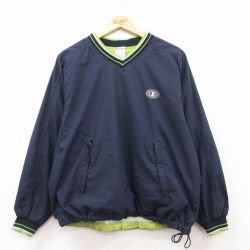 L★古着 チャンピオン champion 長袖 ジャケット メンズ ワンポイントロゴ 紺他 ネイビー 【spe】 25feb13 中古 アウター ジャンパー ブルゾン