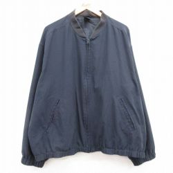 XL★古着 長袖 ジャケット メンズ 00年代 00s 大きいサイズ 紺 ネイビー 25feb14 中古 アウター ジャンパー ブルゾン