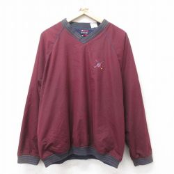【20%OFF】XL★古着 ビューグルボーイ 長袖 ジャケット メンズ 00年代 00s ゴルフ ラグラン Vネック エンジ 25feb14 中古 アウター ジャンパー ブルゾン