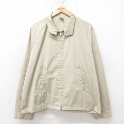 XL★古着 長袖 ジャケット スイングトップ メンズ 80年代 80s ラグラン タロン ベージュ カーキ 25feb14 中古 アウター ジャンパー ブルゾン