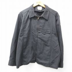 L★古着 長袖 ワーク ジャケット メンズ 90年代 90s コットン USA製 濃グレー 25feb17 中古 アウター ジャンパー ブルゾン