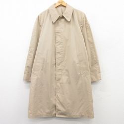 XL★古着 ロンドンフォグ サックスフィフスアベニュー 長袖 ステンカラー コート メンズ 90年代 90s　ロング丈 ベージュ カーキ 【spe】 25feb17 中古 アウター